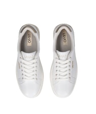 LIUJO PRETTY 06 Baskets &agrave; plateforme en cuir blanc / or clair - Chaussures Femme - 5