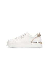 LIUJO PRETTY 06 Baskets &agrave; plateforme en cuir blanc / or clair - Chaussures Femme - 2