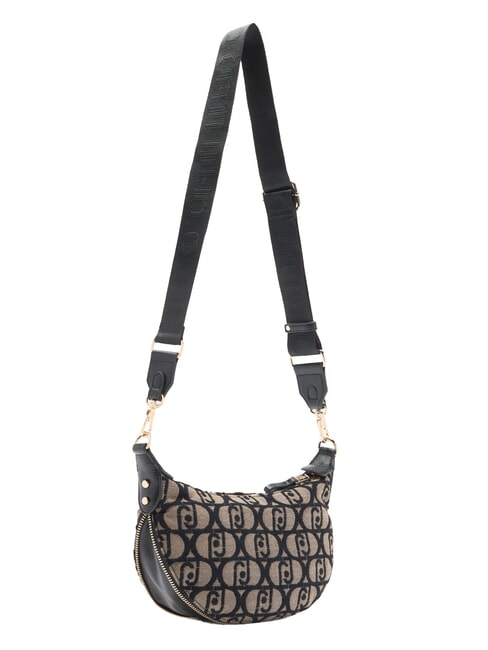 KALISKA Petit sac bandoulière jacquard tabac - Sacs pour Femme