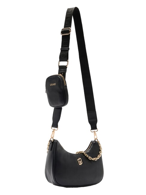 ACHALA Petit sac avec chaîne et pochette NOIR - Sacs pour Femme