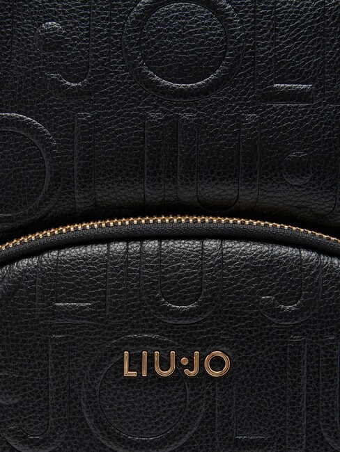 MANHATTAN Sac à dos moyen avec logo en relief NOIR - Sacs pour Femme