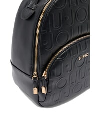 LIUJO MANHATTAN Sac à dos moyen avec logo en relief NOIR - Sacs pour Femme - 5