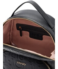 LIUJO MANHATTAN Sac à dos moyen avec logo en relief NOIR - Sacs pour Femme - 6