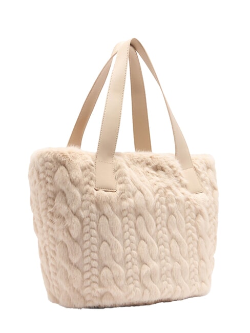VERRY Grand sac hobo en peluche NEUTRE - Sacs pour Femme
