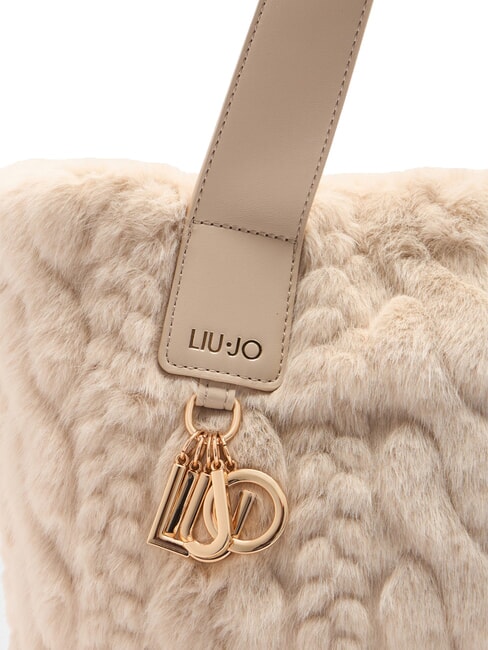 VERRY Grand sac hobo en peluche NEUTRE - Sacs pour Femme