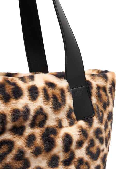 VERRY Grand sac hobo en peluche macul naturel. - Sacs pour Femme