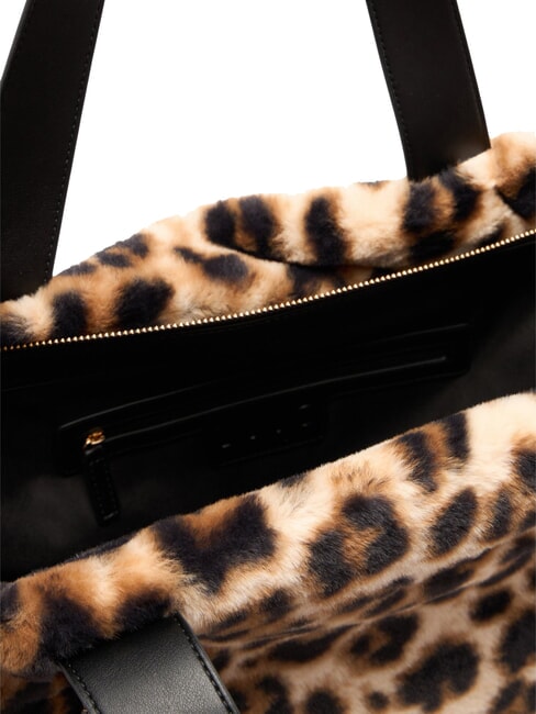 VERRY Grand sac hobo en peluche macul naturel. - Sacs pour Femme