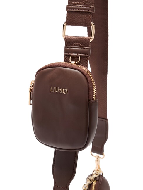 ACHALA Petit sac avec chaîne et pochette lumière brune - Sacs pour Femme