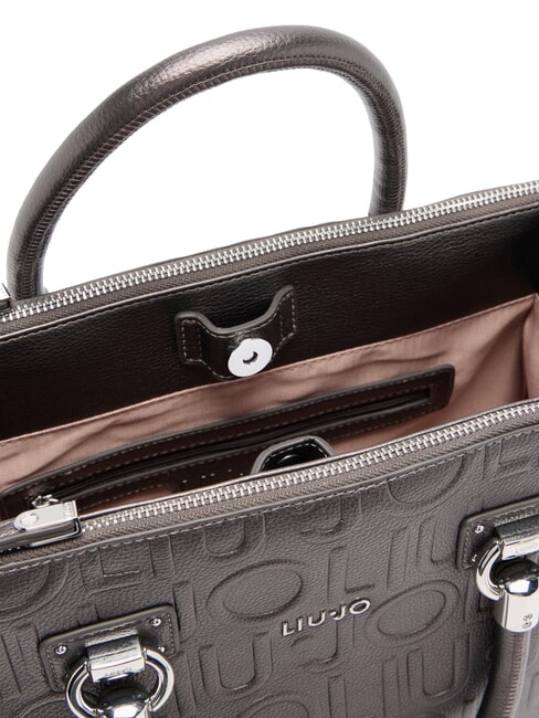 MANHATTAN Sac cartable moyen avec logo anthracite rencontré. - Sacs pour Femme