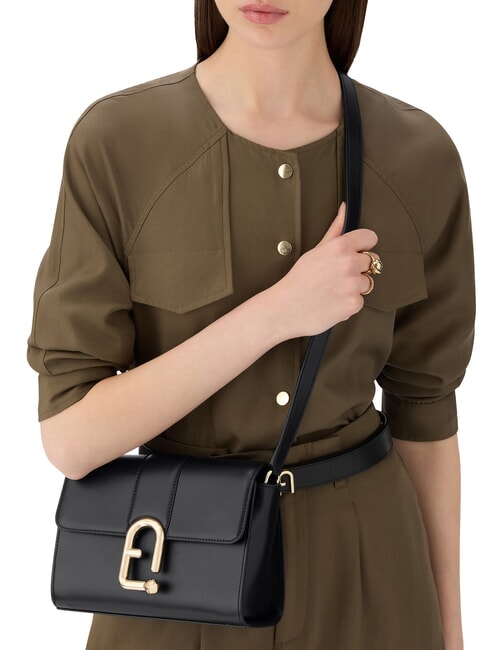 URBAN Petit sac à bandoulière en cuir Noir - Sacs pour Femme