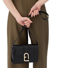 FURLA URBAN Petit sac à bandoulière en cuir Noir - Sacs pour Femme - 6