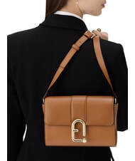 FURLA URBAN Petit sac à bandoulière en cuir Brandy - Sacs pour Femme - 6