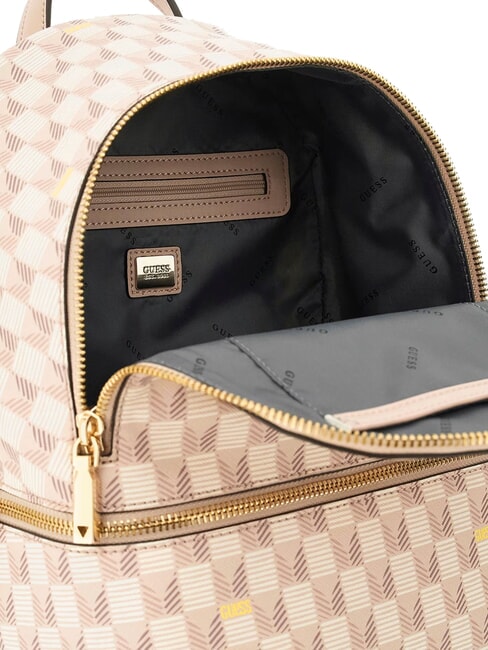 FOLLIE Sac &agrave; dos imprim&eacute; logo Jet Set logo rougir - Sacs pour Femme