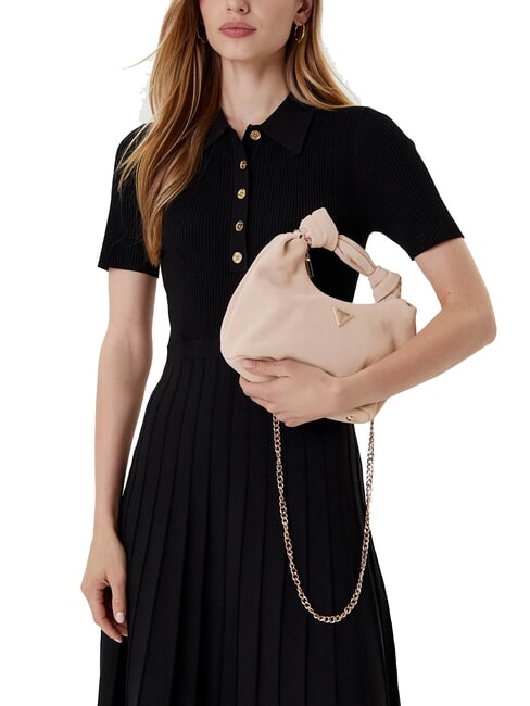 ISOTTA Sac en cuir suédé avec chaîne simplement taupe - Sacs pour Femme