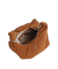 GUESS ISOTTA Sac en cuir suédé avec chaîne COGNAC - Sacs pour Femme - 3