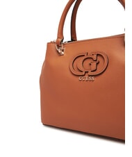 GUESS CALEBRA Sac &agrave; bandouli&egrave;re COGNAC - Sacs pour Femme - 4