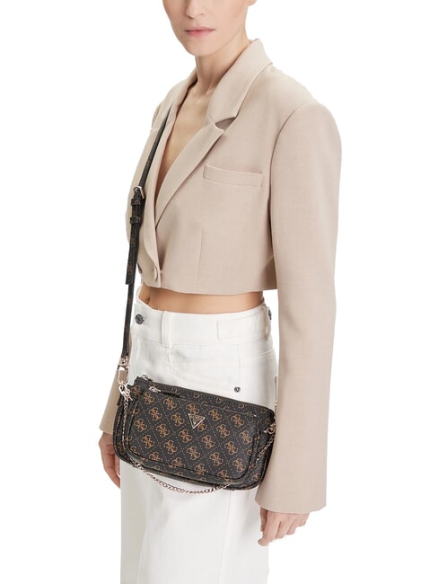 NOELLE 2 Sac bandoulière 2 en 1 avec logo 4G marron - Sacs pour Femme