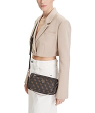 GUESS NOELLE 2 Sac bandoulière 2 en 1 avec logo 4G marron - Sacs pour Femme - 7