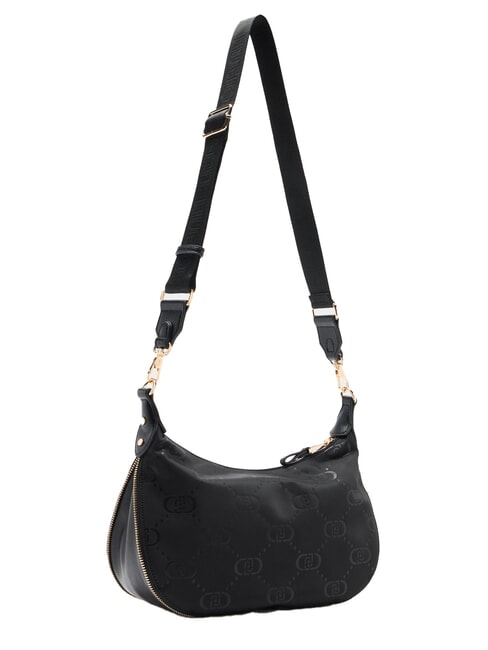 KALISKA Sac hobo moyen en nylon NOIR - Sacs pour Femme
