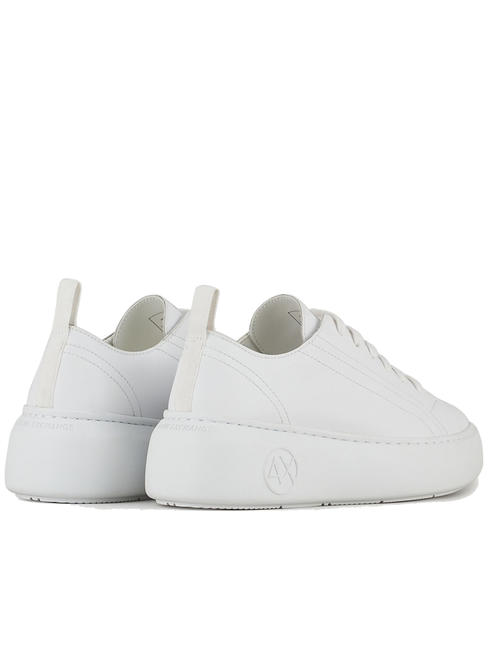 SUPER ACTION Baskets en cuir avec plateforme OP BLANC - Chaussures Femme