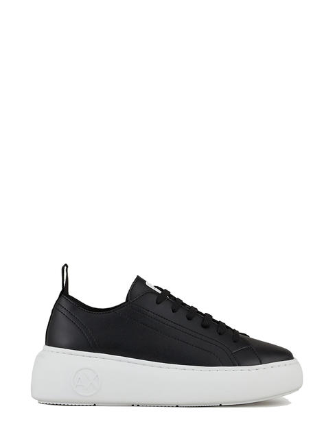 SUPER ACTION Baskets en cuir avec plateforme Noir / noir - Chaussures Femme