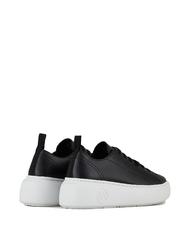 ARMANI EXCHANGE SUPER ACTION Baskets en cuir avec plateforme Noir / noir - Chaussures Femme - 4