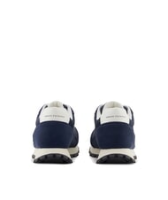 ARMANI EXCHANGE DROP MICROSUEDE Baskets avec logo contrast&eacute; bleu marine + blanc cass&eacute; - Chaussures Homme - 5