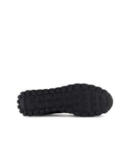 ARMANI EXCHANGE DROP MICROSUEDE Baskets avec logo contrasté noir+olive nuit+citrouille - Chaussures Homme - 6