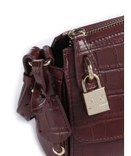 ARMANI EXCHANGE JANE CROCO Sac bandouli&egrave;re imprim&eacute; crocodile rainure - Sacs pour Femme - 3