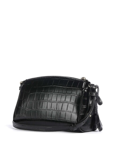 JANE CROCO Sac bandouli&egrave;re imprim&eacute; crocodile noir - Sacs pour Femme