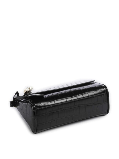 JANE CROCO Sac bandouli&egrave;re imprim&eacute; crocodile noir - Sacs pour Femme