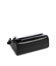 ARMANI EXCHANGE JANE CROCO Sac bandouli&egrave;re imprim&eacute; crocodile noir - Sacs pour Femme - 5