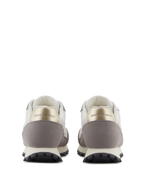 DROP MICROSUEDE Baskets avec logo lat&eacute;ral bar brun + blanc cass&eacute; - Chaussures Femme