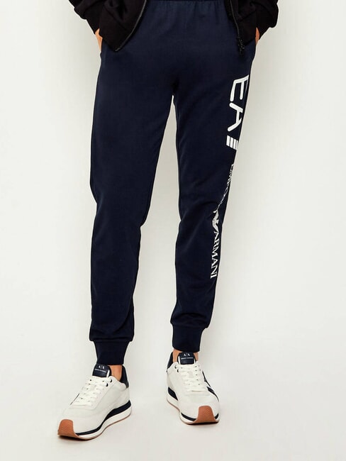 ROYALE SUEDE AIR MESH Baskets en cuir avec logo AX blanc cassé + bleu marine - Chaussures Homme