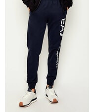 ARMANI EXCHANGE ROYALE SUEDE AIR MESH Baskets en cuir avec logo AX blanc cass&eacute; + bleu marine - Chaussures Homme - 5