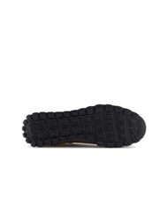ARMANI EXCHANGE DROP MICROSUEDE Baskets avec logo lat&eacute;ral bar brun + blanc cass&eacute; - Chaussures Femme - 6