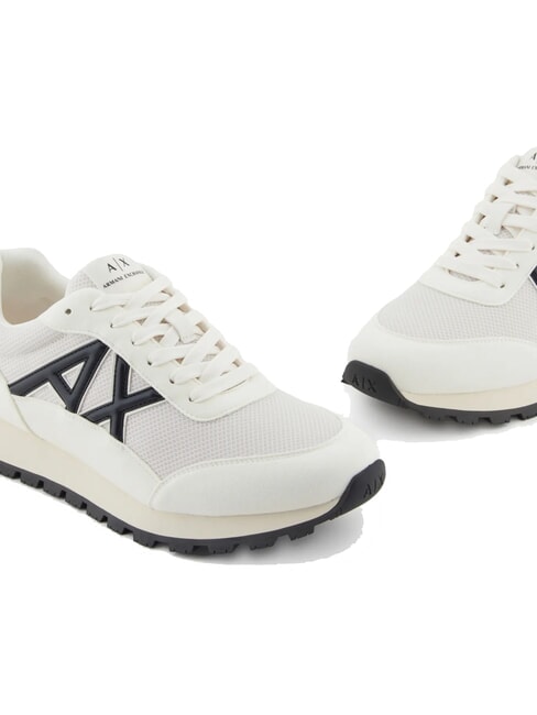 DROP MICROSUEDE Baskets avec logo contrasté blanc cassé + bleu marine foncé + pamplemousse - Chaussures Homme