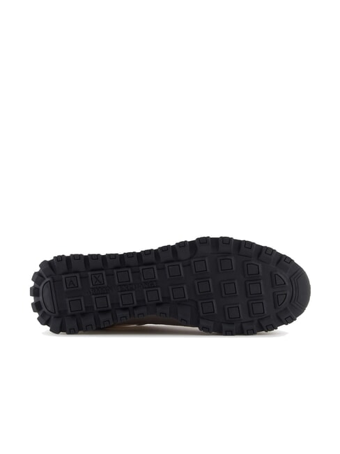 DROP MICROSUEDE Baskets avec logo lat&eacute;ral bar brun + blanc cass&eacute; - Chaussures Femme