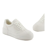 ARMANI EXCHANGE KURT MINI-TUMBLED Baskets &agrave; semelles hautes blanc cass&eacute; - Chaussures Femme - 4