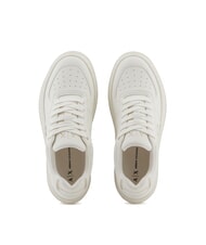 ARMANI EXCHANGE JANE Baskets à plateforme blanc cassé + or pâle - Chaussures Femme - 3