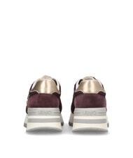 LIUJO AMAZING 25 Baskets en daim et mesh cramoisi/or clair - Chaussures Femme - 7