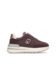 LIUJO AMAZING 25 Baskets en daim et mesh cramoisi/or clair - Chaussures Femme - 3