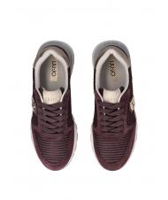 LIUJO AMAZING 25 Baskets en daim et mesh cramoisi/or clair - Chaussures Femme - 4