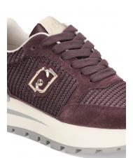 LIUJO AMAZING 25 Baskets en daim et mesh cramoisi/or clair - Chaussures Femme - 5