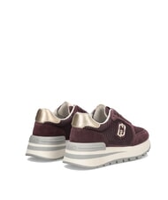 LIUJO AMAZING 25 Baskets en daim et mesh cramoisi/or clair - Chaussures Femme - 6