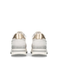 LIUJO AMAZING 25 Baskets en daim et mesh blanc cass&eacute;/or clair - Chaussures Femme - 7