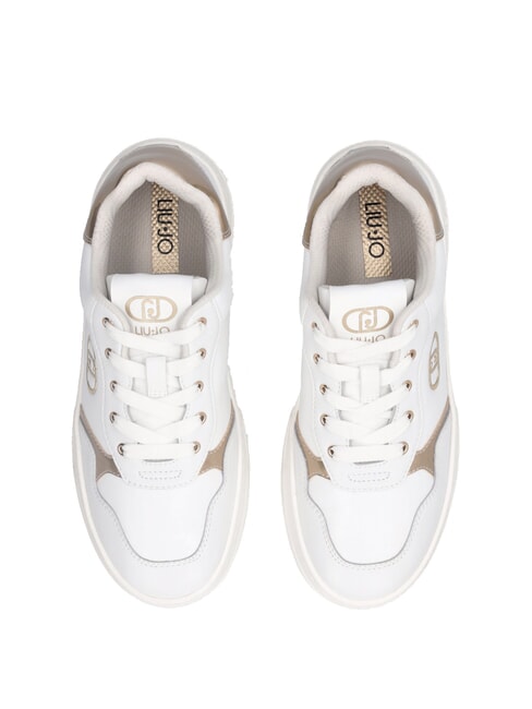 ME 03 Baskets en cuir avec logo blanche - Chaussures Femme