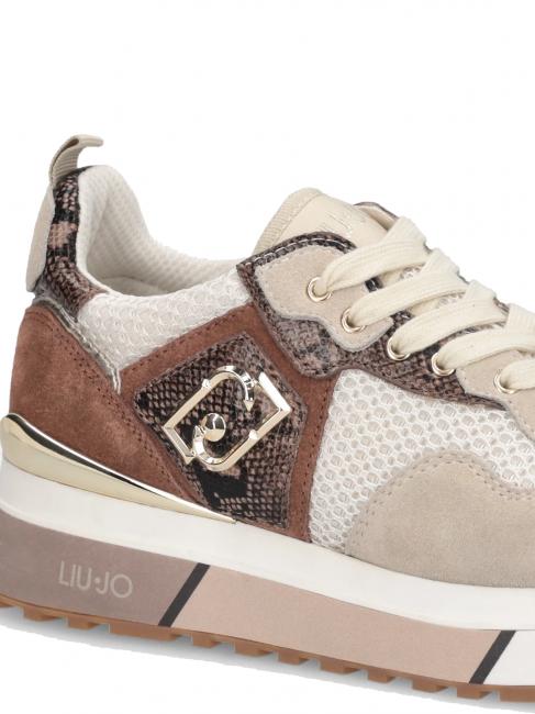 MAXI WONDER 01 Baskets à plateforme avec détails en python corde/chocolat - Chaussures Femme