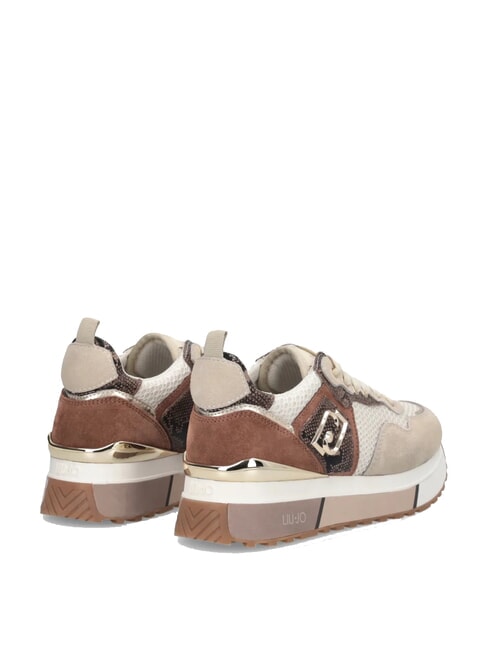 MAXI WONDER 01 Baskets à plateforme avec détails en python corde/chocolat - Chaussures Femme