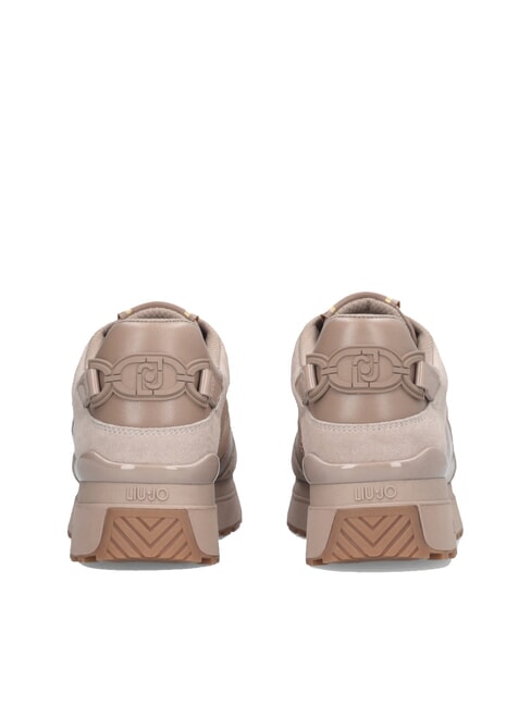 MAXI WONDER 91 Baskets à plateforme avec empiècements en cuir verni neutre - Chaussures Femme